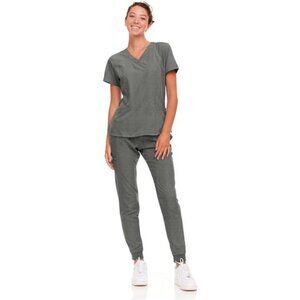Natural Uniforms Womens Cool Stretch Jogger Scrub Set with Regular and Petite